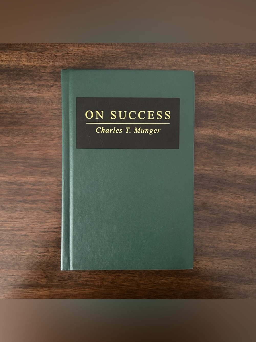 On Success by Charles T. Munger Hardcover Mindset Business Psychology Book 2009